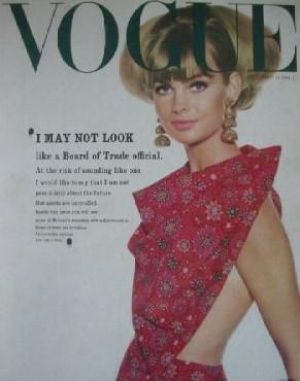 Vintage Vogue magazine covers - wah4mi0ae4yauslife.com - Vintage Vogue UK January 1964 - Jean Shrimpton.jpg